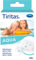 Tiritas Aqua: Apósitos ideales para el contacto con agua, ducha o baño; Con adhesivo hipoalergénico. Perfectas para proteger pequeñas heridas y dejan transpirar la piel; 3 tamaños; 20 unidades