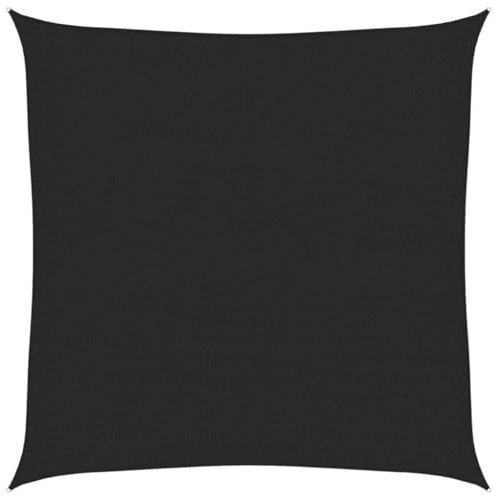 vidaXL Voile d'Ombrage Protection Voile Solaire Voile de Parasol Anti UV Jardin Patio Terrasse Balcon Extérieur 160 g/m² Noir 3x3 m PEHD