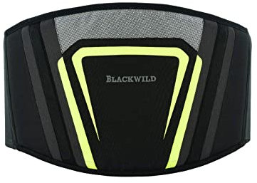 BLACKWILD Nierengurt Motorrad | nierenwärmer Lendenwirbelstütze Nierengurt, Effektive Stabilisierung | Nierengurt Motorrad Herren und Damen, fluoreszierendes grau (2XL = 125-140cm Bauchumfang)