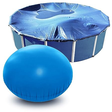 Poolkissen Winter XXL Rund ∅ 4ft, Poolabdeckung Winter Aufblasbar, Luftkissen Pool Zubehör für Pool Abdeckplanen, Pool Kissen Überwinterung, Eisdruckpolster Pool mit Sicherheitsventil (1 Stück)