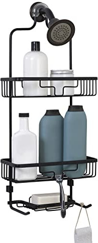 Zenna Home NeverRust Duschablage aus rostfreiem Aluminium, zum Aufhängen, mattschwarz