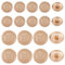 OLYCRAFT 80 STÜCKE Metall Blazer Knöpfe Kronen Abzeichen Messing Flache Runde Knöpfe 15mm 20mm Antike Anzüge Knopf Set Für Blazer Anzüge Mäntel Uniform Und Jacke – Matt Roségold