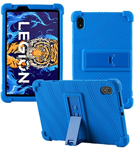 HminSen Case for Lenovo Legion Y700 TB-9707F 8.8 inch, Kids Friendly Soft Silicone Shockproof Stand Protective Cover for Lenovo Legion Y700 Tablet Case (Blue)