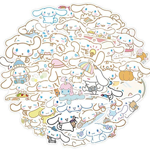 50 Stück Cinnamoroll babyCinnamoroll Aufkleber Auto Laptop Telefon Gitarre Skateboard Motorrad Fahrrad Anime Stickers Set Vinyl Wasserdicht Aesthetic Aufkleber für Jugendliche Kinder Erwachsene