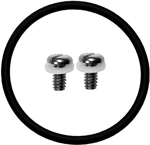 Cressi Unisex-Adult O-Ring + Case Back Screws Watch Style Computer Gehäuseschrauben, Schwarz/Silber, ONE Size