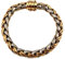 unbekannt Armband Zopfkette massiv Gold 585 bicolor Durchmesser 7,5 mm Damenarmband 20 cm Gelbgold