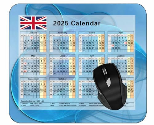 Special Design 2025 Calendar Mouse Pad,Plexus Smoke Veil Light Personalized Mouse Pad