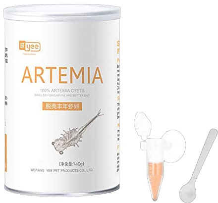 Fischfutter, 200 ml/500 ml Aquarium Tropic Fish Food Artemia Shelling Eggs Sole Shrimp Shelling Eggfood zum Füttern von Babyfischen
