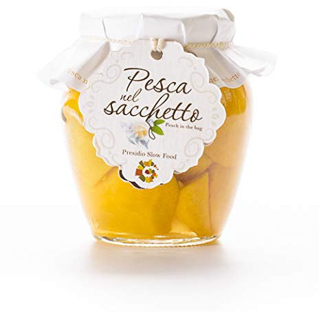 Samperi Organic Peaches in Syrup - 300g x 2 (Pack of 2) - The Peach in The Bag Slow Food Presidium, Made in Italy, Perfect for Peach Melba