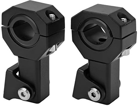 KIMISS 2 Stück Scheinwerfer-Montagehalterung, Aluminium-Scheinwerfer-Halterungsklemme M5 Blende 18 Mm-30 Mm Verstellbare Scheinwerfer-Klemmhalterung für Motocross Offroad ATV UTV