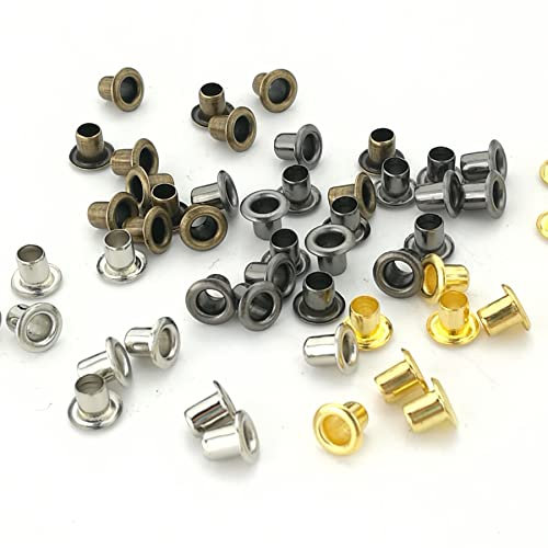 1,5/2/2,5 mm Messing-Hohlnieten mit Löchern zum Aufhängen, Mini-Ösen, Messing, kleine Ösen, für 25 Stück - 1,0 mm Rotguss