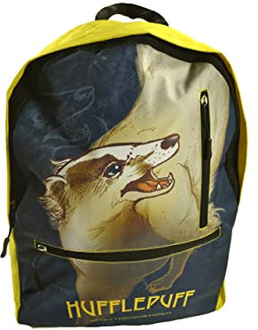 Harry Potter Rucksack (Hufflepuff Design) 30cm x 40cm x 12cm - Offizielles Lizenzprodukt