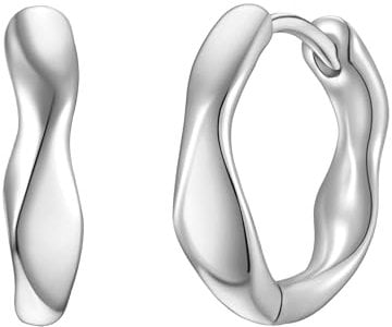 Glanzstücke München Damen Creolen 925/- Sterling Silber rhodiniert Silberohrcreolen
