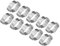 10pcs Zinc Plated Iron Galvanized Two Ear Hose Clamp,Double Ears Hose Clamp Hose Fastener for Fule Petrol Pipe Tube(13 15Mm)