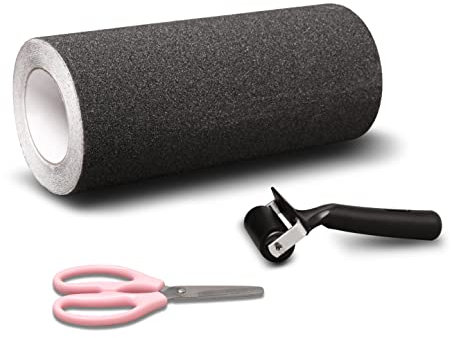 VORVIL Anti Slip Traction Tape | for Stairs or Slippery Indoor or Outdoor Step Surfaces | (30.5cm W x 9.1m L) Skid Resistant 80 Grit Grip for Enhanced Foot Stability, Anti-Friction Support