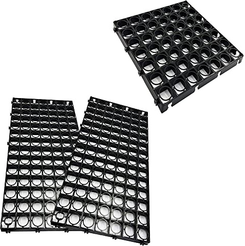 STAR SUPPLIES Protective Black Plastic Paving Grid Mats | for Driveways Floors Drainage Systems & Green Land (4 Grids)