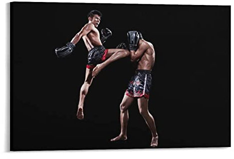 Enartly Leinwand Bilder Muay Thai Mma Boxe Taekwondo Muay Thai Fight Poster e Wall Art Modern Family camera da letto Decor 60x90cm Senza Cornice