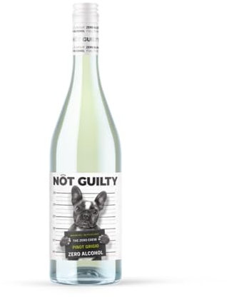 Not Guilty Pinot Grigio White Wine - Alcohol Free 0 percent ABV, 6x75cl
