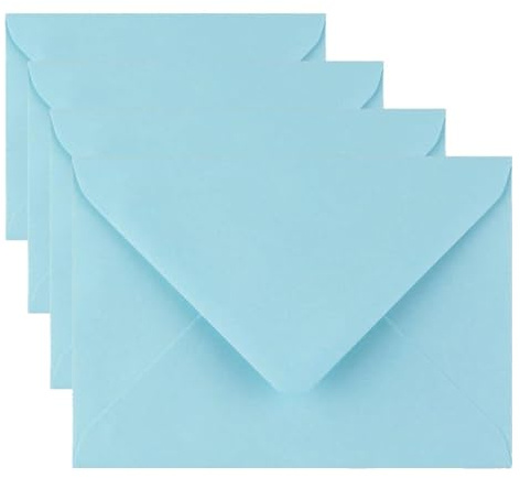arkCRAFT 25 x C6 Premium Envelopes 100gsm 114mm x 162mm (Baby Blue) (Pack of 4)