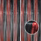 BRAVESHINE Lametta Vorhänge Schwarz Rot, Metallic Folien Fransen Vorhang Geburtstag Hintergrund Party Deko für Halloween Vampir Stranger Zauberer Horror Party