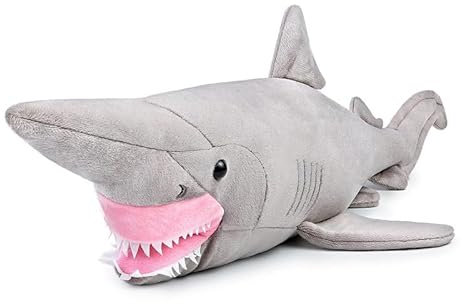 PuffPurrs Simulations-Plüschtier Koboldhai - 26,5 Langer lebensechter Grauer Koboldhai Stofftiere, superweiche realistische Meereskreaturen Hai Plüsch, Geschenksammlung für Kinder