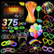 Dora Sicom braccialetti luminosi fluorescenti,braccialetti luminosi,starlight braccialetti luminos，bracciali fluorescenti per feste for fluo partito combinazione /375 pezzi