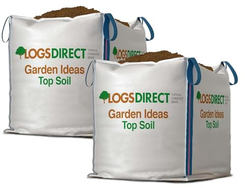 Warma 2 x Bulk Dumpy Bags Premium Top Soil - Garden Bed Lawn Landscaping & Improving Existing Soil Quality - For Fruit Growing Vegetable Patches Rose Bushes Gardening Planters & Potting Plants