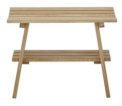 möbelando Bank >BANTRY< in holzfarben, Eiche massiv geölt - 60x45x36cm (BxHxT)