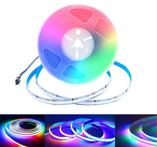 Arotelicht FCOB LED Strip RGBIC 24V DC COB Flexible Hohe Dichte LED-Streifen SPI WS2811 5M 576LEDs/m Nicht Wasserdicht Chasing Farbe Farbwechsel DIY Dekoration (Nicht inhalt Controller&Netzteil)