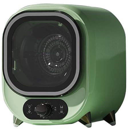 Hydravex Wäschetrockner mit Sensor-Trocknung, kompakter 450-W-Wäschetrockner mit Abluftkanal und Edelstahlwanne, tragbarer Wäschetrockner für Wohnung, Zuhause, Wohnheim, Wohnmobil,Green