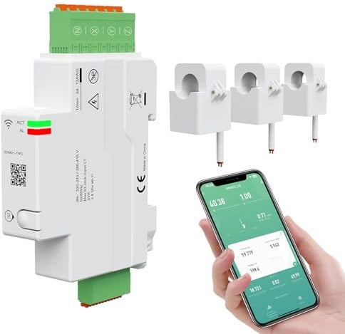 eMylo 3-Phase Smart Zigbee Energy Meter 80A in tempo reale di monitoraggio con Split Core trasformatore di corrente consumo di energia elettrica protezione del contatore di sovraccarico per la casa