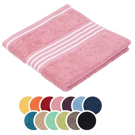 liebling Handtuch Baumwolle, Serie Santos, 500 gr. / m², 50 x 100 cm, Ökotex, 60 Grad, saugstark, schnelltrocknend, Farbe: Altrosa
