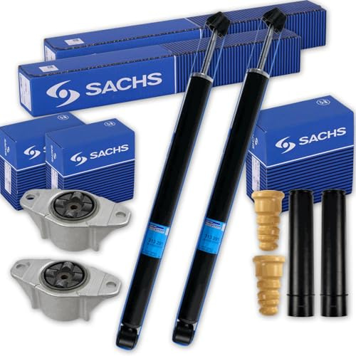 2x SACHS Stoßdämpfer + Domlager + Service-Kit hinten passend für Focus C-Max