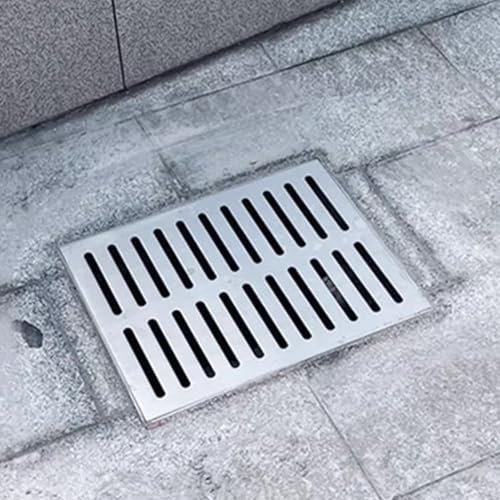 Canaleta de Drenaje Rejilla de Drenaje Exterior para Suelos Que Impide El Paso de Hojas, Protección de Drenaje Cuadrada de Metal para Jardín/terraza/patio, Rejilla de Drenaje para Ducha(10x10x2cm (4x4
