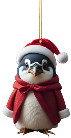 Weihnachten Pinguin Weihnachtsdeko Anhänger Weihnachtsdeko Mit Pinguin, Weihnachten Acryl Anhänger Weihnachtsanhänger Für Weihnachtsbaumschmuck, Pinguin-Anhänger (Weihnachtsanhänger-B, One Size)