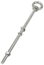 XIOKLM Verlängerte lange Augenschraube, Edelstahl, 304, DIN580, metrisches Gewinde, M4-M20, mit Mutter und Unterlegscheibe, 20–300 mm, M8 x 250 mm