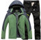 des Skianzug Herren 2 Teilig Set Winter Thermoanzug Wasserdicht Skibekleidung Snowboardjacke Warm Ski Anzug Thermo Overall Snowboard Set Schneeanzug Langlaufski Set