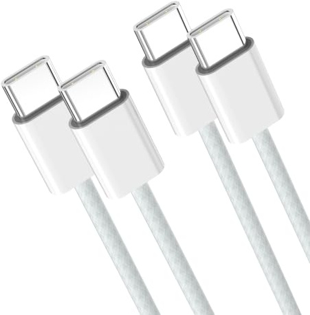 YISH 60W Cavo USB Type-C Ricarica Rapida - [2Pezzi-1M] Cavetto USB C Cavo Type C to Type C PD 3.0 Nylon Intrecciato Filo Caricatore Compatibile con iPhone 17 16 15 Galaxy S26 S25 S24 Pixel MacBook