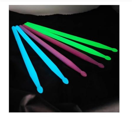 Baguettes lumineuses de qualité supérieure pour batteurs, adaptées à différents types de batterie (rose)