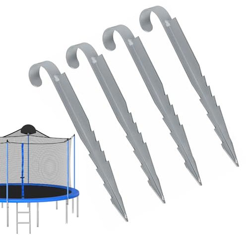 Trampolin Haltestangen Für Wind - Schwere Haltestangen Für Schaukelbefestigung - Befestigung Für Gartengeräte, 4 Stück Erdnägel Für Trampolin Im Garten