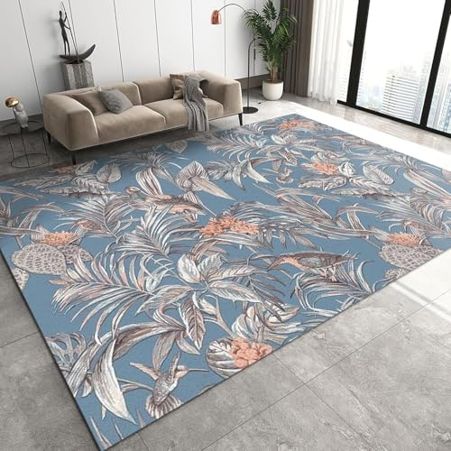 Tapis 3D Feuilles De Plantes Tapis De Porte en Teck Antidérapant pour Salon/Chambre/Salle De Bain/Entrée De Bienvenue - Nettoyage Facile ,avec Support en Caoutchouc -95593530326