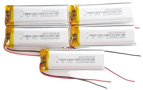 802060 3,7 V e 1100 mAh, 5 pezzi