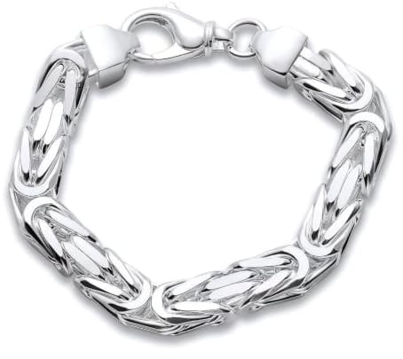 JEWLIX Massives Königsarmband aus 925 Silber 10mm für Herren