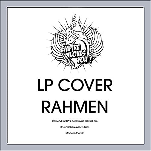 empireposter Rahmen für LP-Cover 3cm MDF Holzfaserwerkstoff 31,5x31,5cm Silber