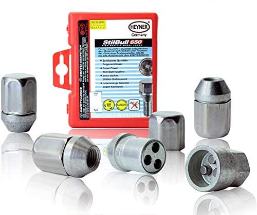 HEYNER Germany Fits Kia Sorento Models 2001 To 2024 StillBull Locking Wheel Nuts M12x1.5 Set 4 Locks Alloys Antitheft Protection Bolts AGA
