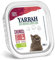 YARRAH Bröckchen Rind Zichorie 100g Bio Katzenfutter, 16er Pack (16 x 100g) | Hochwertiges Premium-Nassfutter für Katzen | 100% biologisch & frei von künstlichen Zusätzen