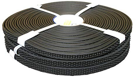 BioThane Meterware, Grippy Super Grip, 13-19 mm breit, ca. 6,4 mm dick, mit Noppen, 19mm Schwarz