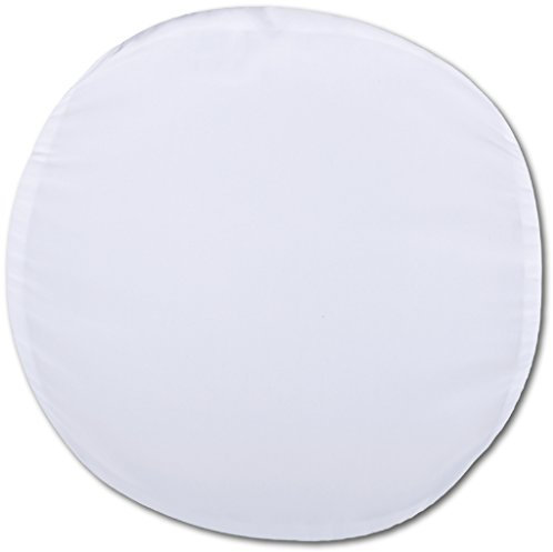 Bestlivings Kissenbezug Weiß (Ø 60 cm) mit verdecktem Reißverschluss - viele Größen und Farben