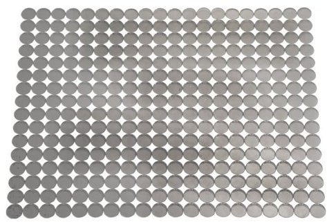 iDesign Spülbeckeneinlage, große Spülmatte aus Kunststoff, zuschneidbare Geschirr Abtropfmatte für Besteck und Geschirr, grau