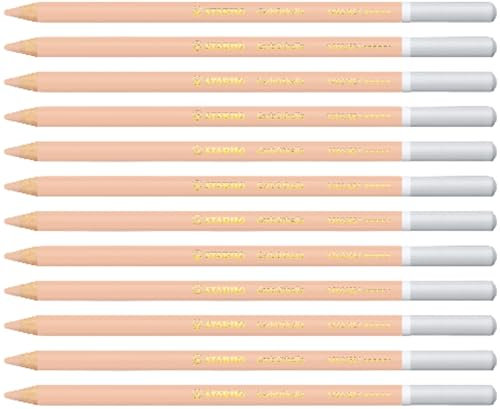 STABILO CarbOthello - Chalk-Pastel Pencil - Pack of 12 - Apricot